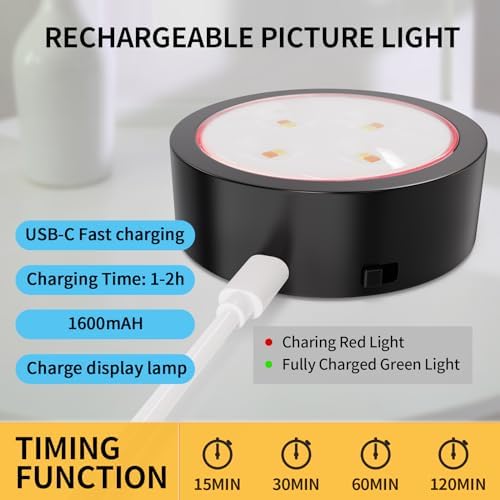 Narotood 3 Pack Picture Lights with 3 Modes and Remote Control 1