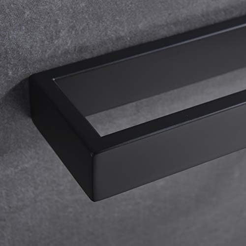Hoooh Bath Towel Holder Matte Black Stainless Steel