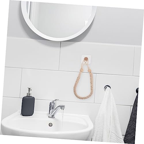 Happyyami Cotton Rope Toilet Paper Holder No Drill Wall Mount