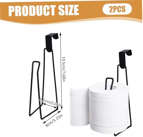 Nirelief 2Pcs Metal Over The Tank Toilet Paper Holder