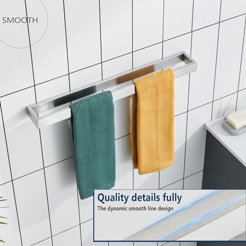 KOKOSIRI 24-Inch Brushed Nickel Towel Bar Holder
