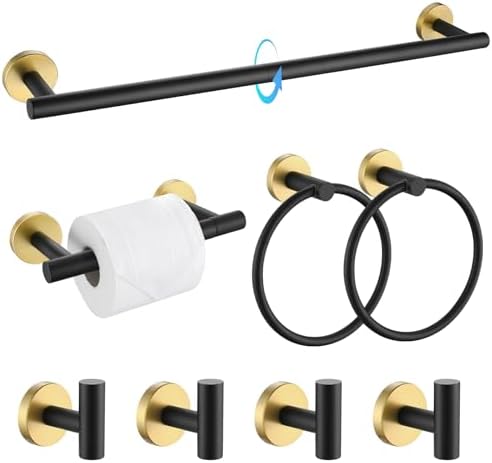 TQKAG 8-Piece Stainless Steel Towel Bar Set