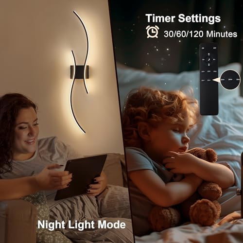 Battery Operated Wall Sconces Set of Two with Remote Control 1
