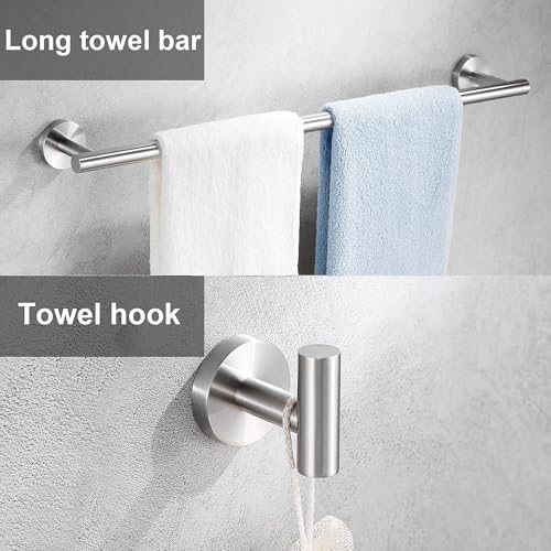 Kwanicas 12-Piece Brushed Nickel Bathroom Hardware Set 1