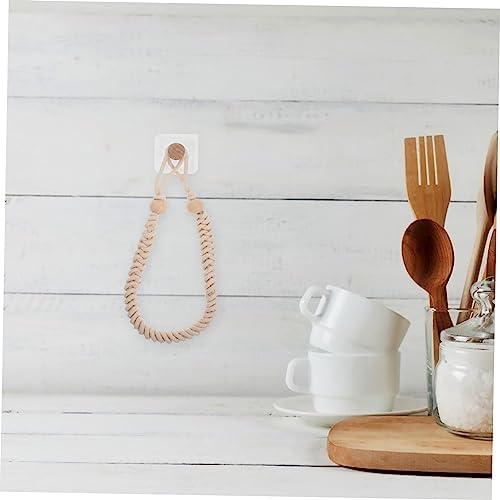 Alipis Beige Woven Cotton Rope Toilet Paper Holder 1