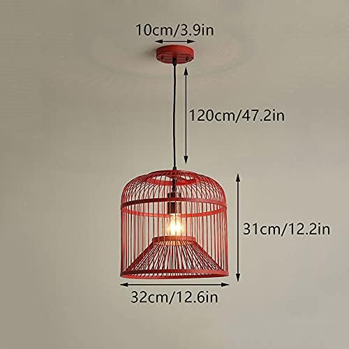 Hand-Woven Bamboo Pendant Lamp with Adjustable Height 1