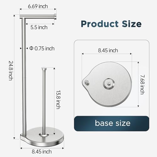 Theaoo Heavy-Duty Toilet Paper Holder Stand 1