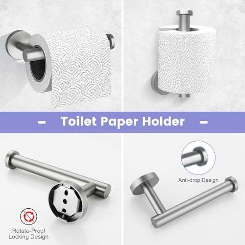 YACVCL 10-Piece Brushed Nickel Bathroom Hardware Set