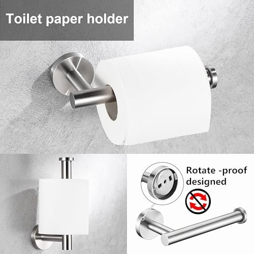 Kwanicas 12-Piece Brushed Nickel Bathroom Hardware Set 1