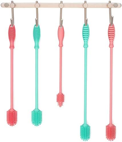 YRDGRG Silicone Bottle Brush Set of 3 for Narrow Bottles