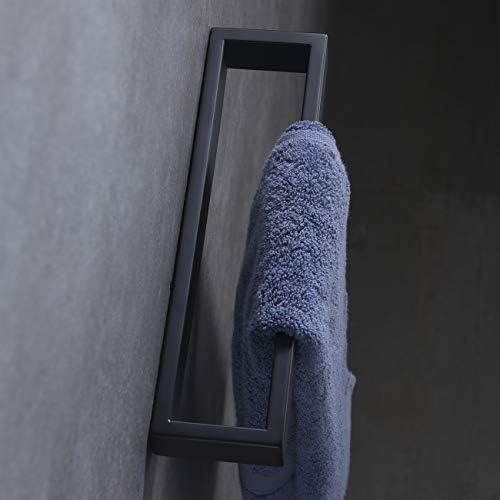Hoooh Bath Towel Holder Matte Black Stainless Steel