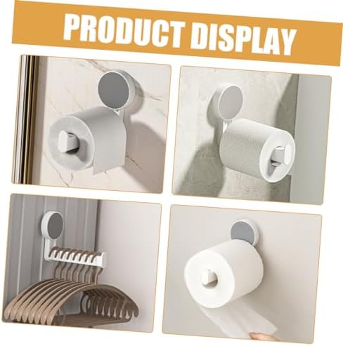 Tofficu Wall Mounted Toilet Paper Holder Durable Space Saving Storage Rack