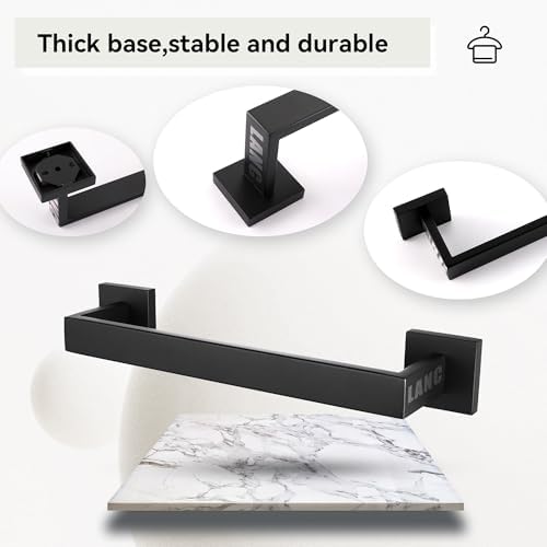 12-Inch Matte Black Stainless Steel Towel Bar