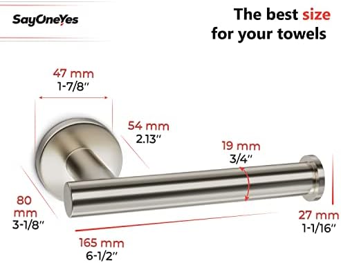 SAYONEYES Brushed Nickel Toilet Paper Holder 3 Pack 1