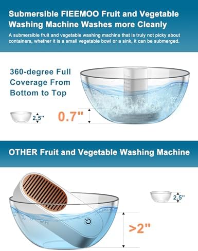 Fieemoo Fruit and Vegetable Washing Machine with OH-Ion Technology