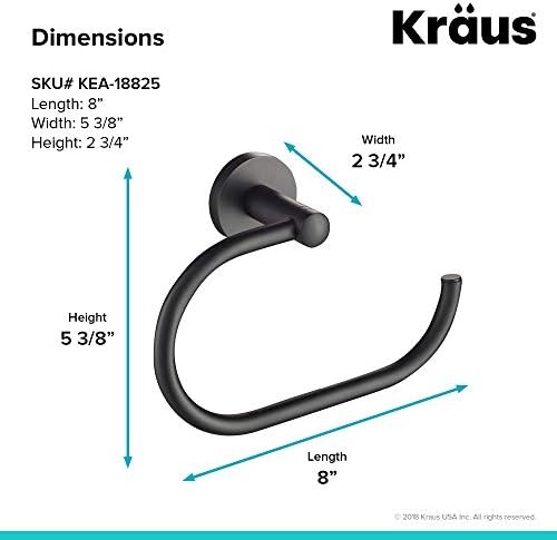 KRAUS Elie Towel Ring Matte Black KEA-18825MB