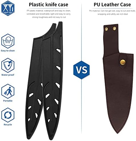 XYJ 2pcs Safety Knife Covers Black Sheath for 8 Slicing Knife