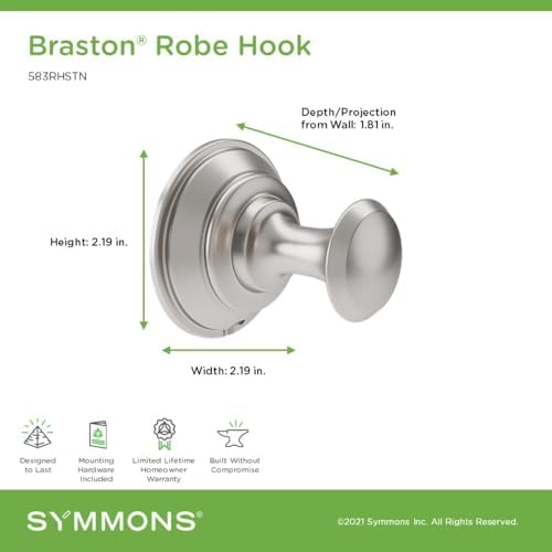 Symmons Braston Robe Towel Hook - Satin Nickel