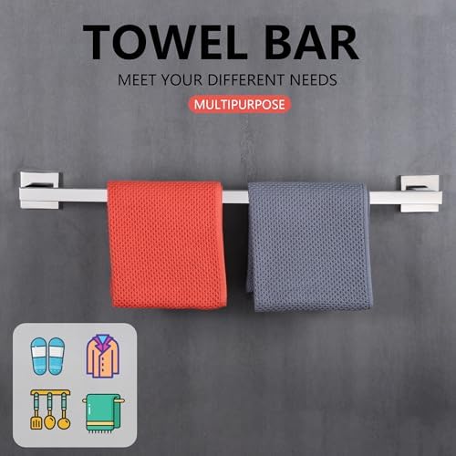 LANC Chrome Towel Bars 2 Pack Stainless Steel