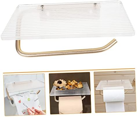 Jojofuny Wall Mounted Toilet Paper Holder with Shelf 1