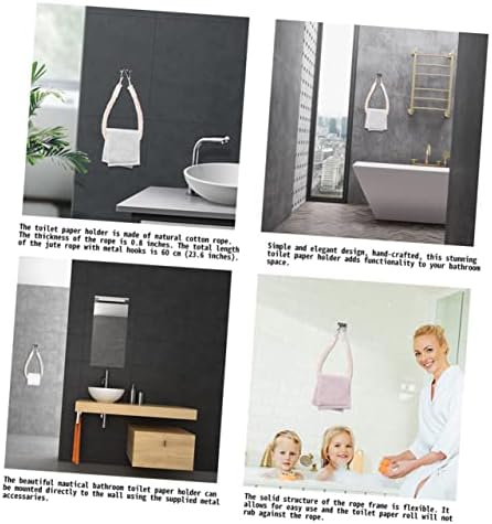 1Pc Cotton Rope Toilet Paper Holder Retro Design