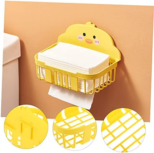 HOLIDYOYO 2Pcs Wall Mount Toilet Paper Holder with Storage Baskets
