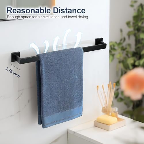 SEIDO Matte Black Towel Bar 36 Inch Heavy Duty