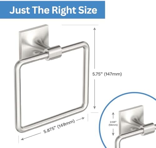 Gatco 5592 Waterline Towel Ring Satin Nickel 1