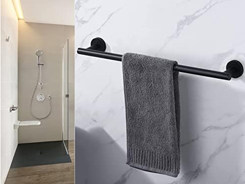 TAUN 24 Inch Matted Black Towel Bar 2 Pack