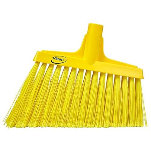 Vikan Flagged Soft Angled Broom Yellow