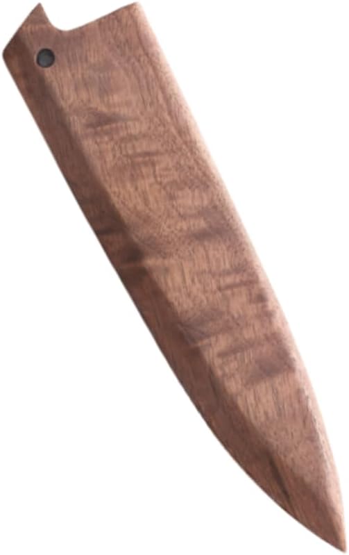 Aibote 5 Inch Black Walnut Knife Sheath Holder with Magnetic Flannel