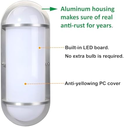 LIT-PaTH 12W LED Wall Lantern with Warm White Light