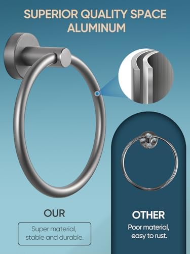 Cobbe Towel Ring - Bathroom Wall Mounted Holder