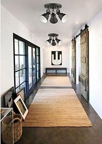 DIRYZON EUL 3-Light Ceiling Spot Light - Matte Black Industrial Style