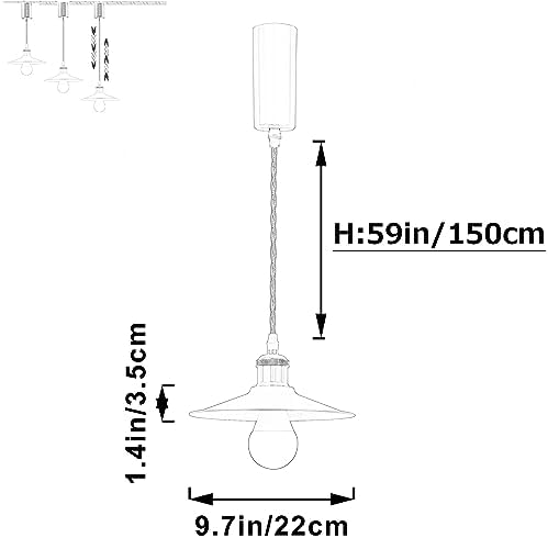 SKIVTGLAMP Remote Control LED Pendant Track Light with Adjustable Height