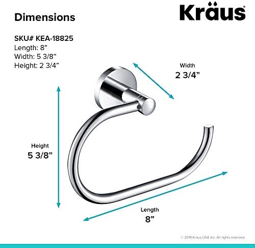 Kraus Elie Chrome Towel Ring KEA-18825CH