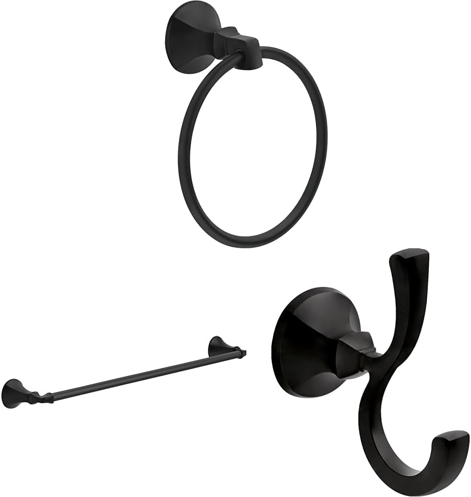 Delta Faucet 76446-BL Ashlyn Wall Mount Round Closed Towel Ring