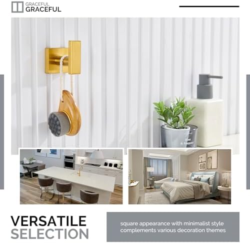 Angle Simple Towel Hook Brushed Gold