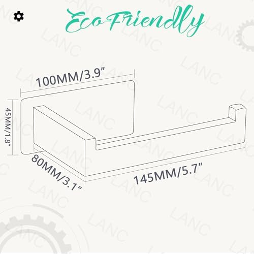 Chrome Toilet Paper Roll Holder - No Drilling Rustproof Stylish