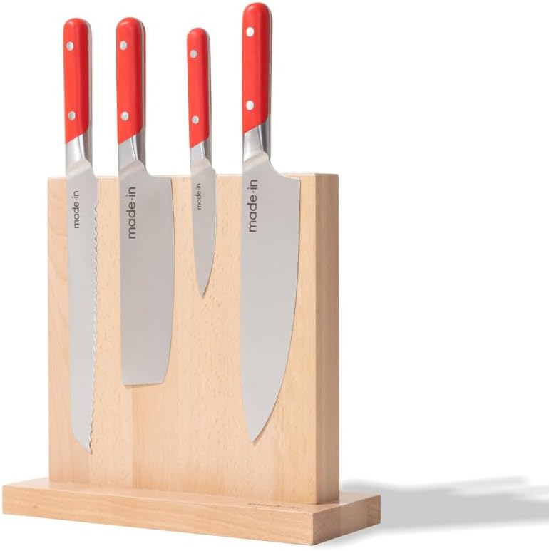 Made In Magnetic Knife Block - Italian Beechwood