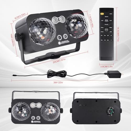 XJXTC Party Lights with Sound Activated Remote Control