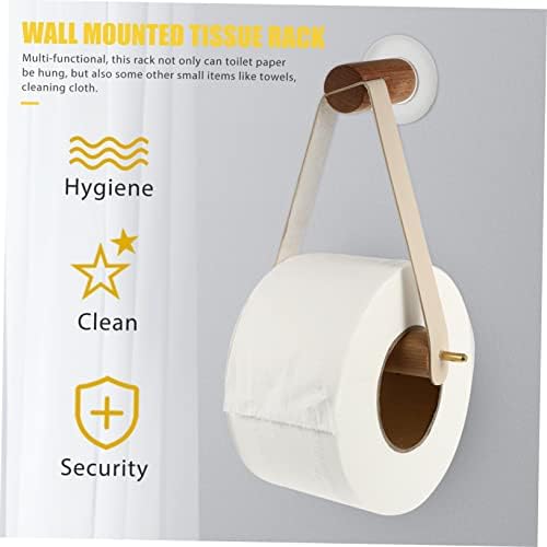 HOMSFOU Wall Mounted Toilet Paper Holder with Towel Rack
