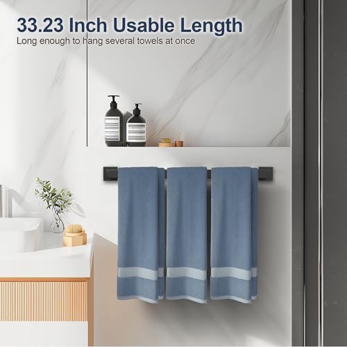 SEIDO Matte Black Towel Bar 36 Inch Heavy Duty