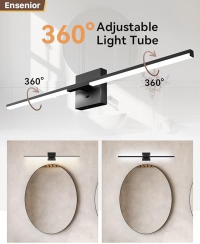 Ensenior 32 Inch Dimmable Bathroom Vanity Light with 5CCT