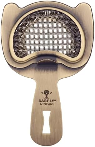 Barfly Fine Mesh Spring Strainer Antique Gold