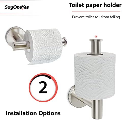 SAYONEYES Brushed Nickel Toilet Paper Holder 3 Pack 1