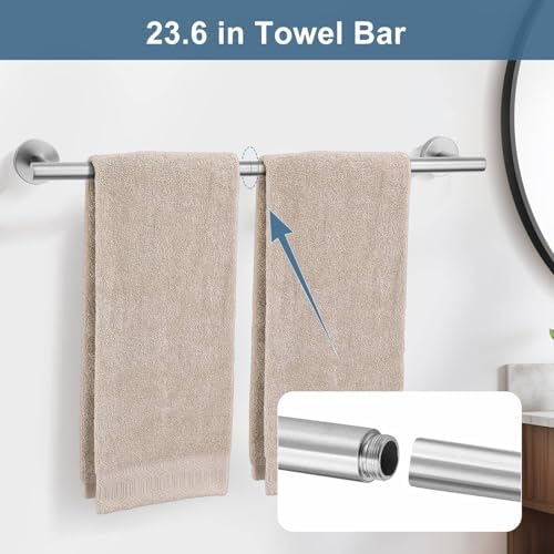 5 Piece Brushed Nickel Towel Bar Set