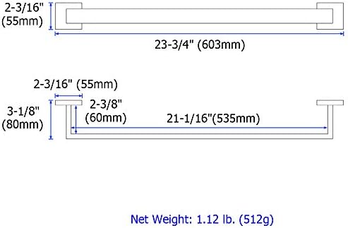 Angle Simple 2374 Inch Stainless Steel Towel Bar