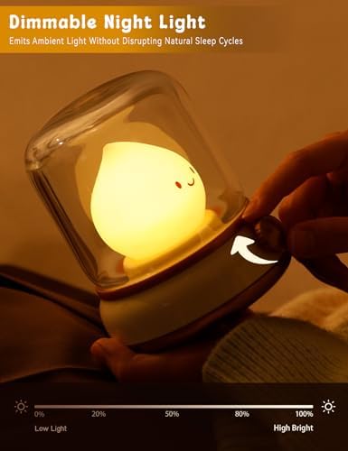 WANIDEA Cute Chibi Flame Lamp Retro Night Light Rechargeable Decor