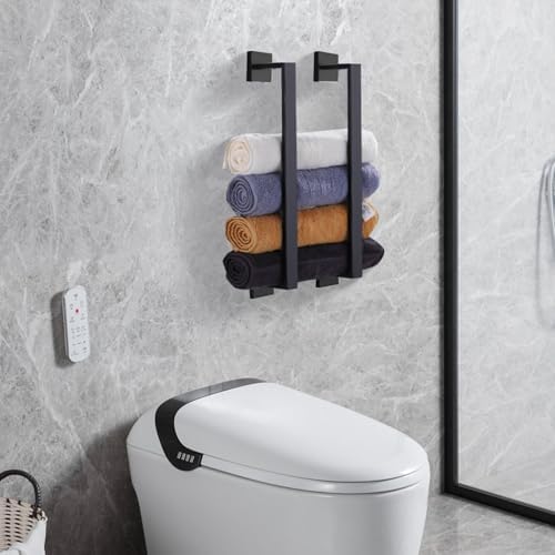 12-Inch Matte Black Stainless Steel Towel Bar